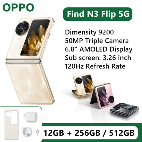Téléphone pliable OPPO Find N3 Flip Dual 5G Dimension 9200 Octa Core 50 mégapixels NFC 120 Hz - Photo 1/16