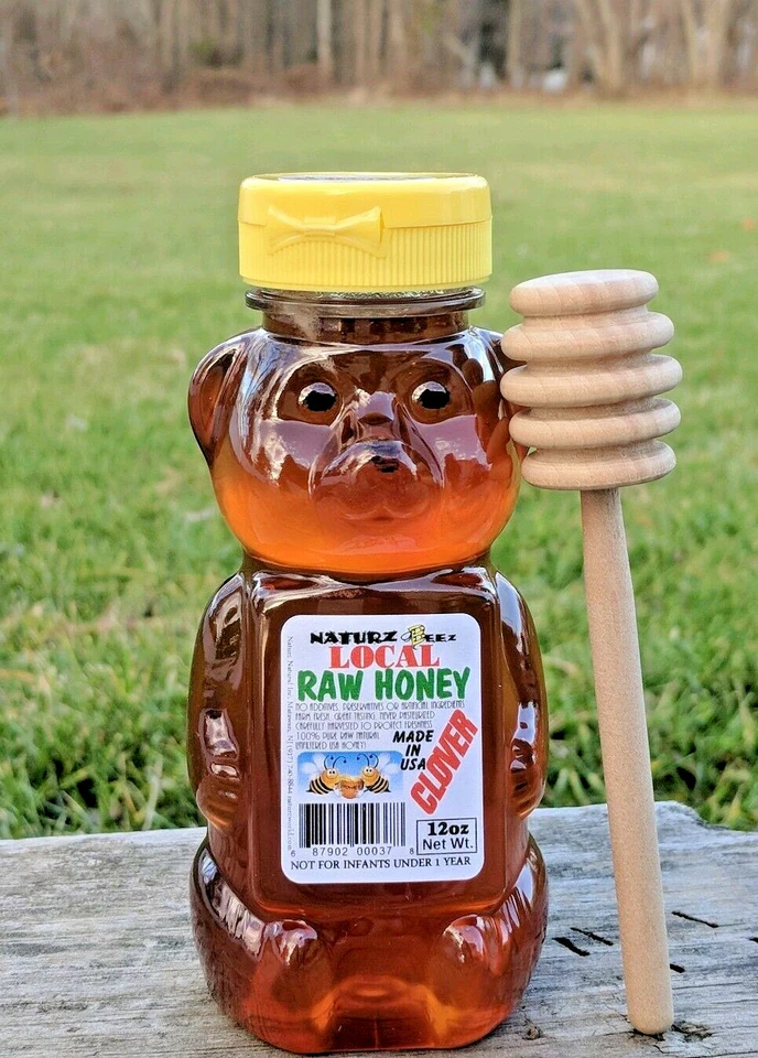 Trébol de miel cruda 4 botellas 6 lb 2,72 kg 96 oz 100 % MIEL LOCAL PURA sin filtrar Foto 2 de 4