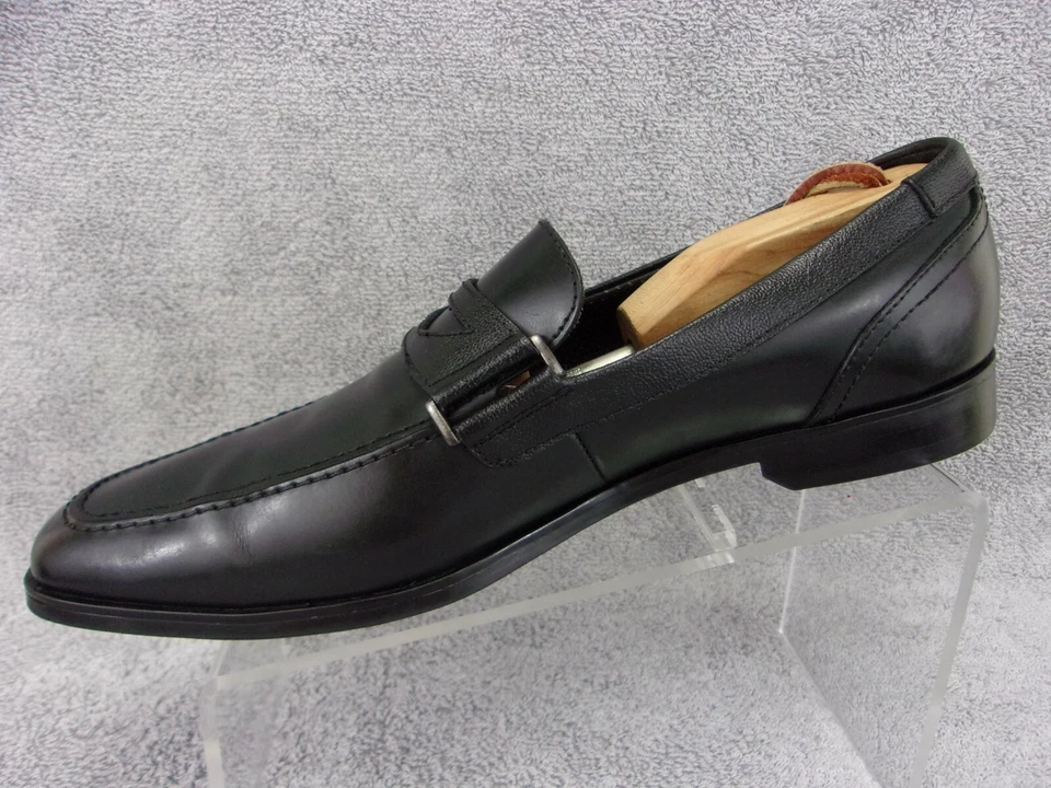 Marc New York Andrew Marc black leather slip on penny loafer men's US9.5 - Image 2 of 4