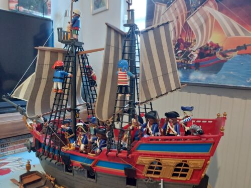 Playmobil CUSTOM 3940 Piratenschiff Fregatte mit Marine Soldaten Matrosen OVP - Bild 4 von 12