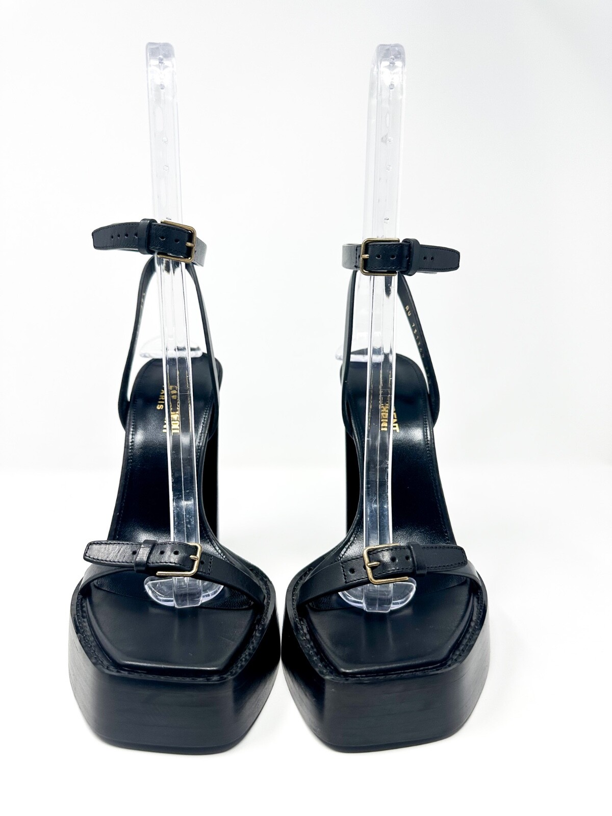 Saint Laurent YSL sandali donna platz platform neri 9 5 US 39 5 EU $1190