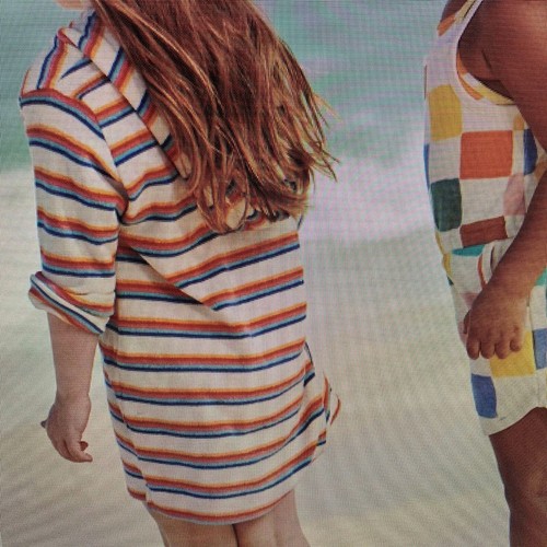 Hanna Andersson Soft Striped "TOWEL HOODIE" Cover Up. XS, 2-3 Years. Great Gift! - Picture 10 of 18