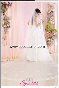 Velo Da Sposa Lunghissimo In Pizzo 350 Cm Ebay