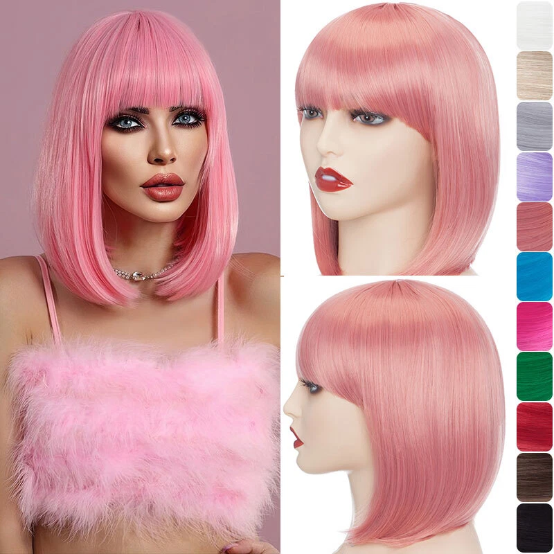 Bob style wigs with bangs sale