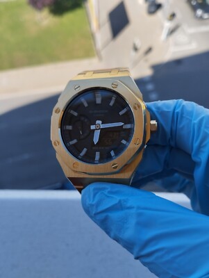 Casio G-Shock Watch Stainless Steel Modification Elegant Casioak Mod Metal