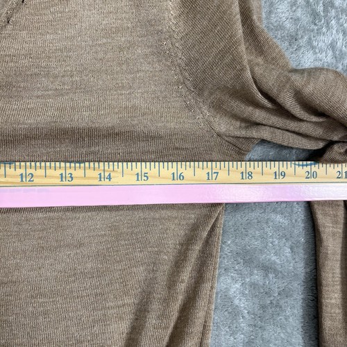 Banana Republic Sweater Women's Medium Beige Tan Merino Wool Gorpcore Minimalist - Picture 6 of 13