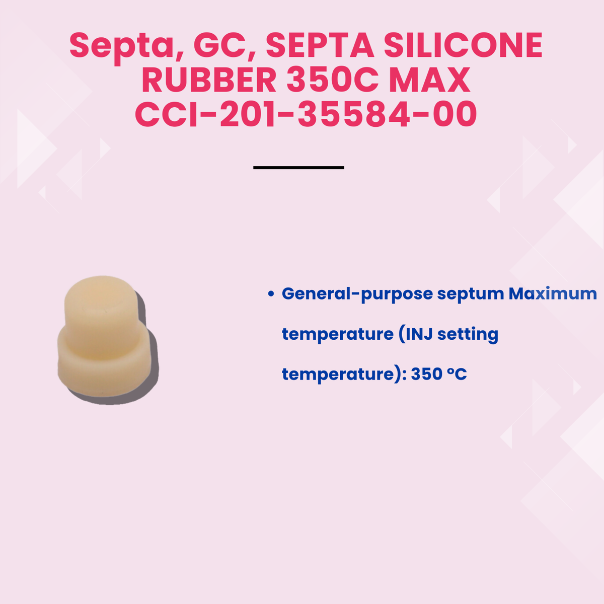 10 PACKETS GC SEPTA SILICONE RUBBER 350C MAX (20/PK 10 PACKETS GC SEPTA SILICONE RUBBER 350C MAX (20/PK