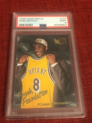 Kobe Bryant 1996 fleer metal rookie card #137 psa mint 9 | eBay