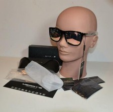 NIB Merry s S8286 men s sunglasses 56/16/140 Blk Alum frame, Rhodium Mirror Lens