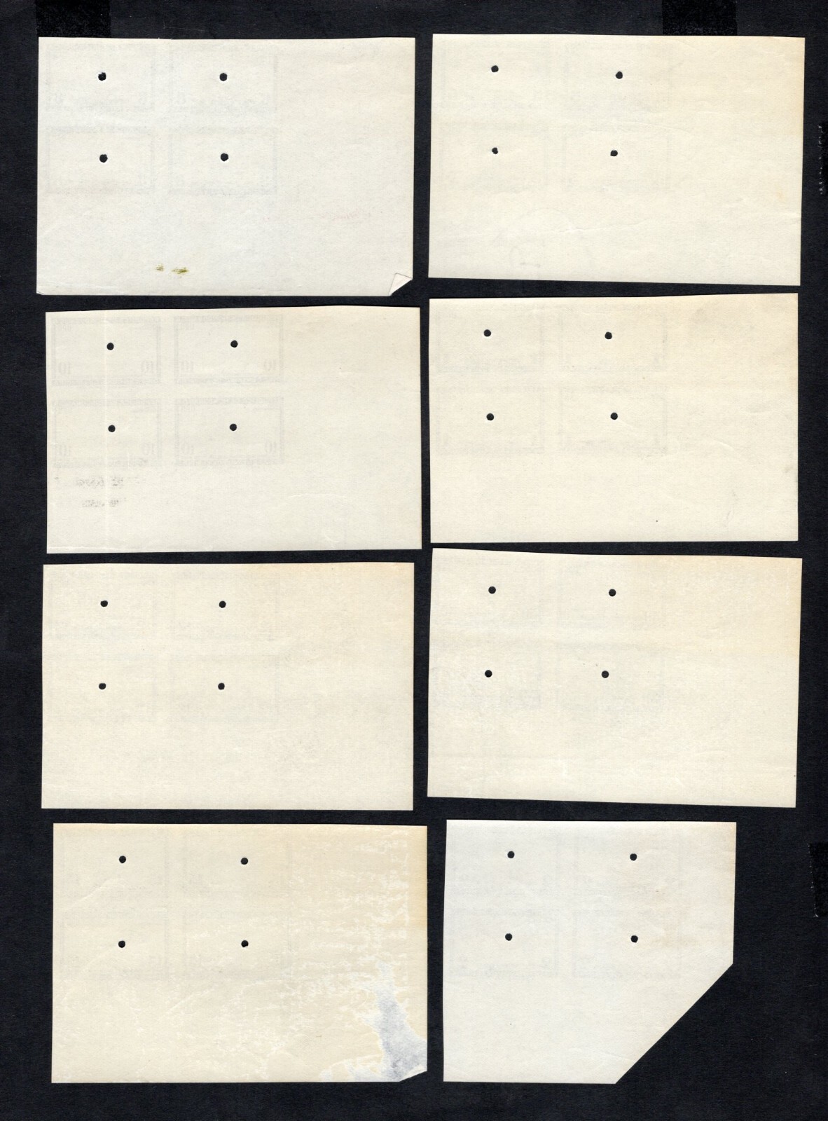 Honduras 1957 blocks of stamps Mi#542-51 ONLY FRAMES PROOF RR MNH