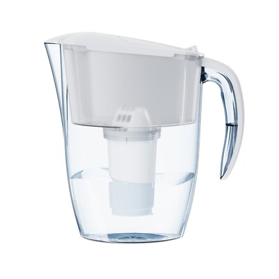 AQUAPHOR Wasserfilter Smile weiß inkl. 1 A5 Filter I Reduziert Kalk & Chlor