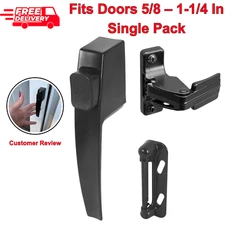 Screen & Storm Door Push Button Latch Set w/ Night Lock, Replace Quickly& Easily