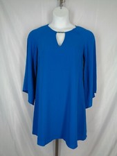 Vince Camuto Blue Bell Sleeve Shift Dress Size 6 New