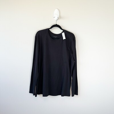 Lane Bryant Long Sleeve T-Shirt Top Black Crew Neck Women s Size 22/24 NWT s