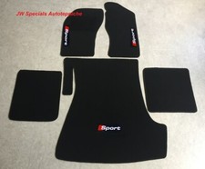 Autoteppiche Fußmatten Kofferraum Set für Audi B3 S2 Coupe Sport 5teilig Absatz
