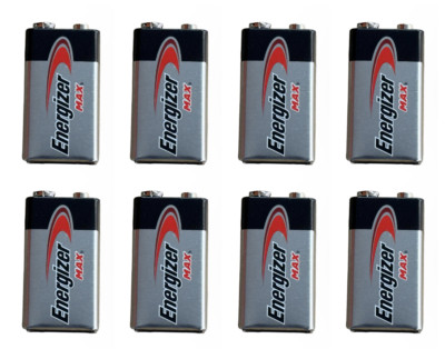 Energizer MAX (8-Pack) 9v Alkaline Batteries 12/31/2028 Expiration