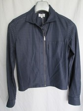 Nwt $495 Women's Faconnable Navy Breathable Zip Up Jacket Size 34/2