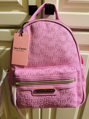 NEW Juicy Couture BESTSELLER ROSIE Mini Logo Backpack Purse Bag PINK