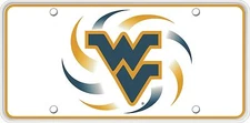 WVU Pinwheel Design Metal Souvenir License Plate SVWVU0207