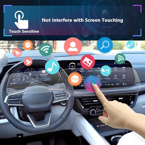 UPDATED 4PCS for 2025 Chevy Tahoe Suburban Screen Protector [GPS 17.7 in+Dash... - Picture 4 of 7