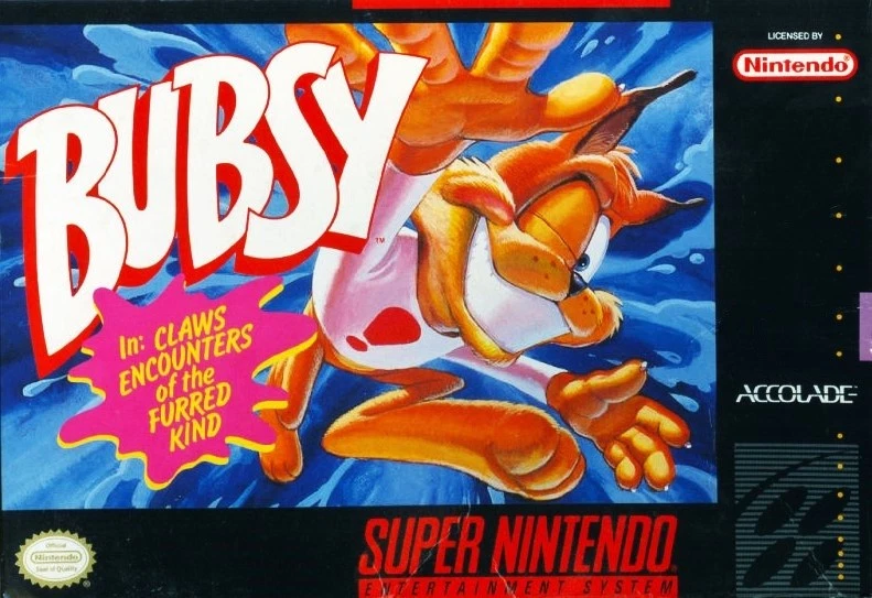 Bubsy SNES Great Condition Fast Shipping