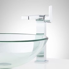 Signature Hardware 447921 Hibiscus Single Hole Vessel Faucet w/ Pop-Up Drain
