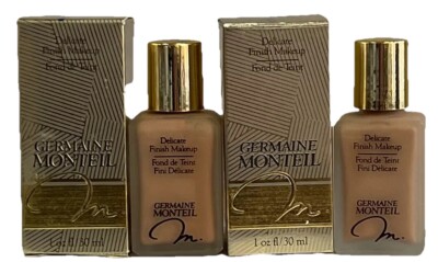2 Bottles Germaine Monteil Delicate Finish  Makeup Warm Beige 1 oz Boxed Pl Read