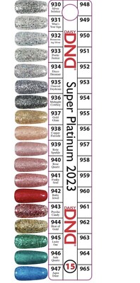DND DC Super Platinum Gel Only Full Collection 18 pcs New Collection 2023