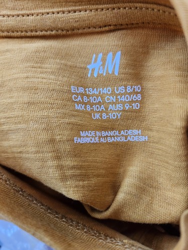 H&M Mustard Cotton Long Sleeve Henley Size 8-10 Y - Picture 4 of 5