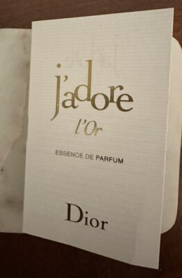 Dior J'adore L'Or Essence de Parfum Sample Spray .03oz, 1ml New in Card