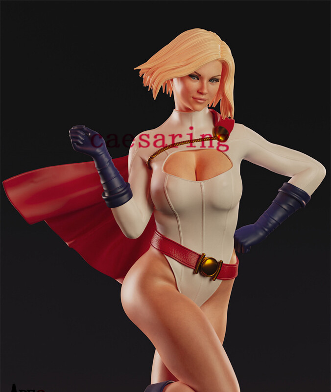 Power Girl 3D Printing Figure Unpainted Model Sculpture GK Blank Kit New Stock