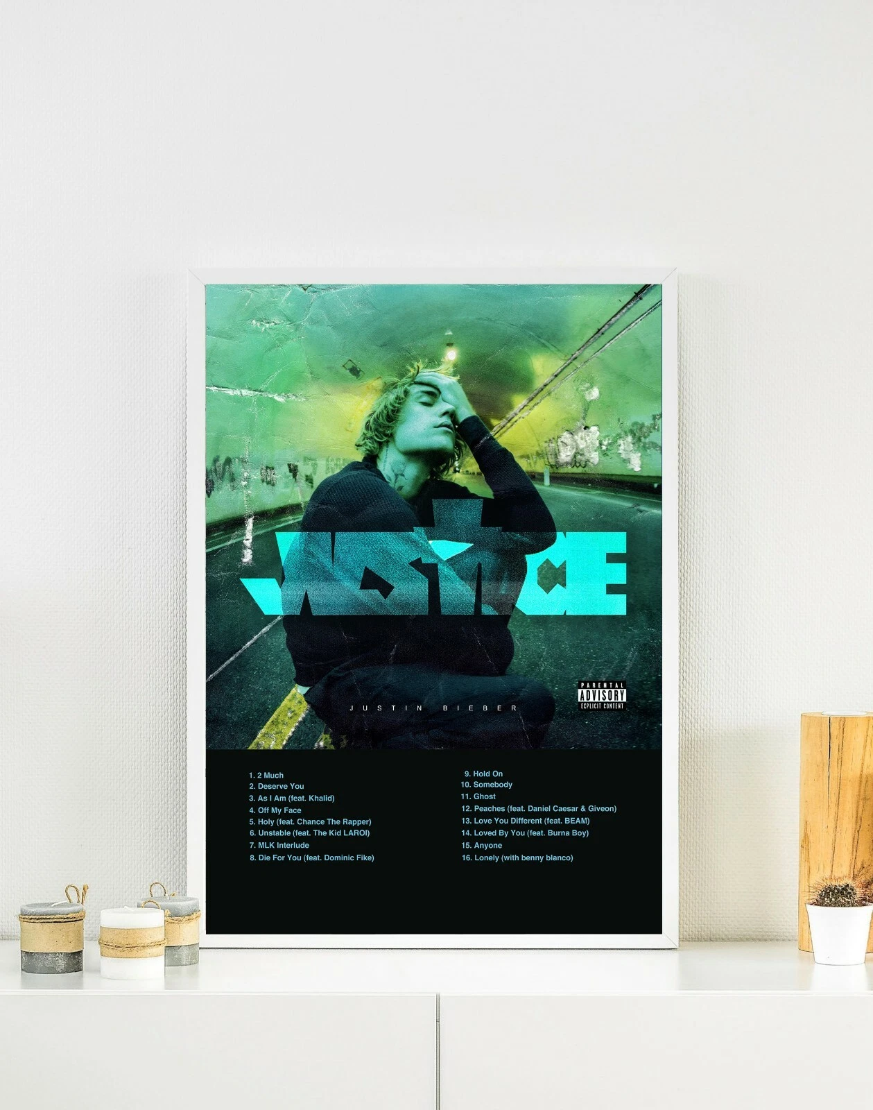 Justin Bieber Justice Album Poster Vertical Artwork Tracklist