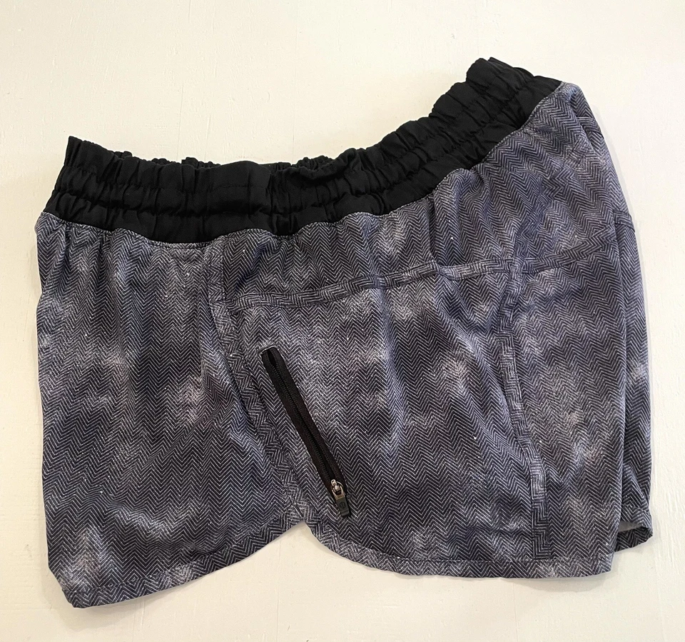 Shorts Lululemon tamanho 6 Tracker IV Mini Difusão Azul velocidade tempos de execução quente h#190 - Imagem 4 de 4