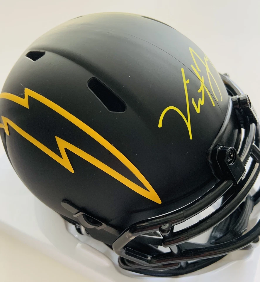 Мини-шлем с автографом Винсента Джексона из Лос-Анджелеса San Diego Chargers Eclipse сертификат подлинности - Изображение 2 из 3