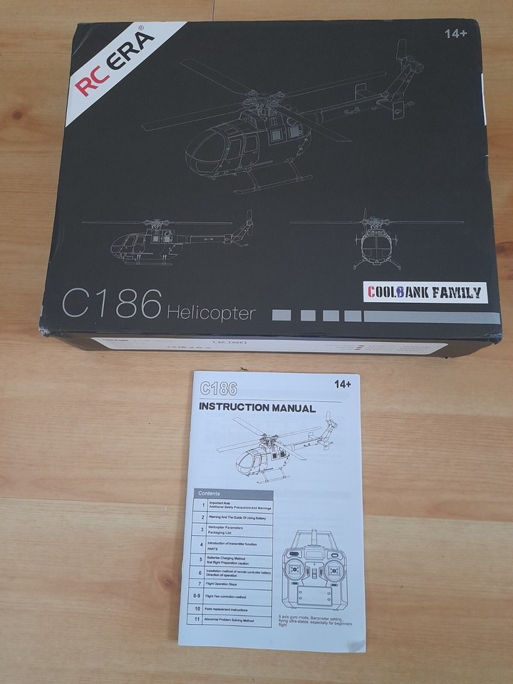 RC ERA C186 RADIO CONTROL HELICOPTER BO105 GREEN NEW IN BOX eBay