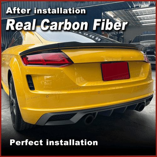 For Audi TT MK3 TTS TTRS 2015-2021 REAL Carbon Fiber Rear Trunk Spoiler Wing Lip - Picture 4 of 13