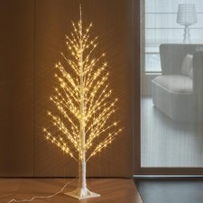 Lighted White Tree Willow 4FT 450 LED Fairy Lights, Christmas Artificial Tree