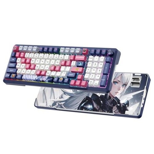 Wireless Mechanical Keyboard, 98 Keys RGB Gasket 2.4GHz/Wired/Bluetooth