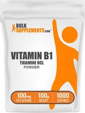 BulkSupplements Thiamine HCl Powder - Thiamine Hydrochloride, B1 Vitamins, B1 -