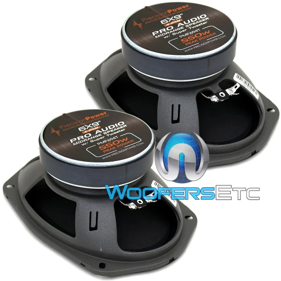 pkg PRECISION POWER PMF.694T 6x9" PRO AUDIO 2-WAY HORN ALTO-FALANTES + PT.4 TWEETERS - Imagem 4 de 4
