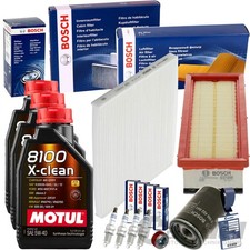 BOSCH FILTERSET+5W40 ÖL+KERZEN passend für ALFA MITO 955 FIAT PUNTO 199 QUBO 225