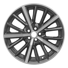Reconditioned Machined and Painted Gloss Black Aluminum Wheel 18 x 7.5