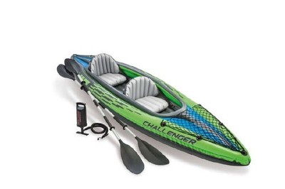 Intex Challenger K2  Set  2 Personen-Kajak Set inkl. Alu-Paddel und Pumpe