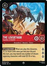 Disney Lorcana Wilds Unknown - 125 The Leviathan, Atlantis, Super Rare COLD FOIL