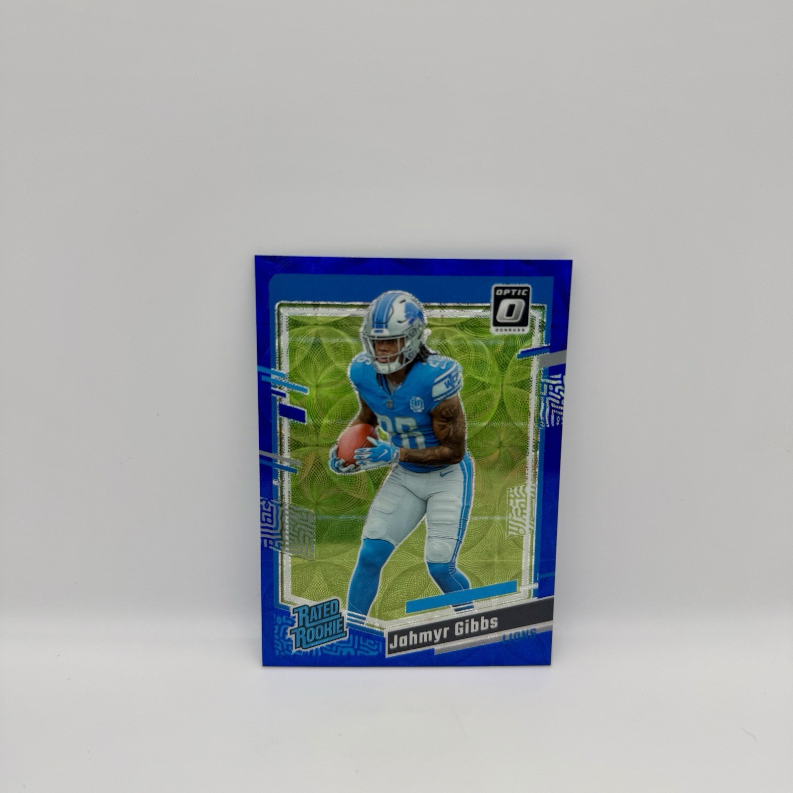 2023 Donruss Optic Rated Rookie Blue Scope #236 Jahmyr Gibbs
