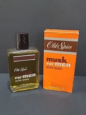 Vintage Old Spice Musk For Men After Shave 3fl Oz Shulton USA