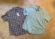 NTW 2 Men’s Short-Sleeve Button Down Dress Shirts, Size XL CHAPS & IZOD NEW
