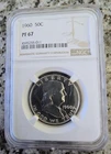 1960 Franklin SILVER PROOF Half Dollar 50C NGC PF 67 "STUNNING"