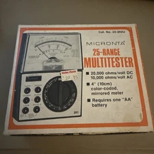 Vintage Micronta Radio Shack 22-202U Multimeter 25-Range Multitester Working