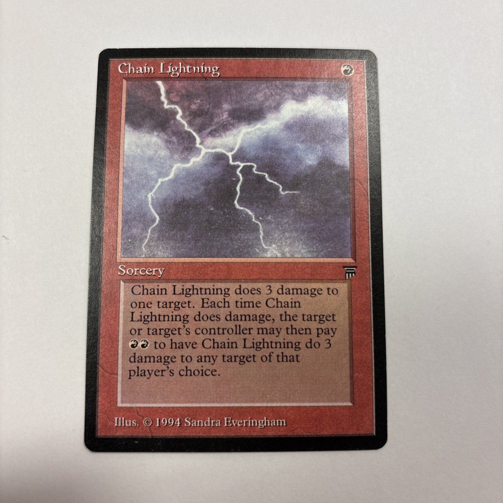 Chain Lightning Very LP Legends English Regular MTG 1994
